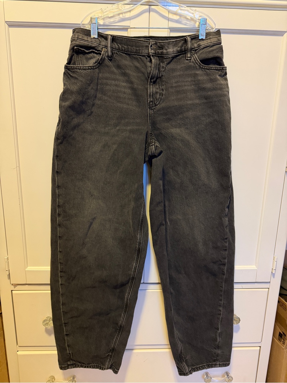 American Eagle Outfitters Black Strigid Women's Wide Leg Jeans